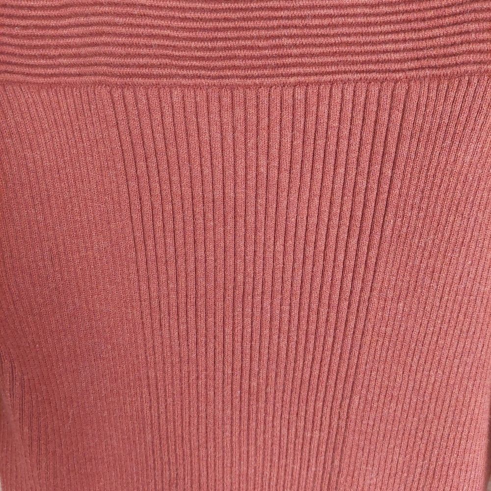 FREE People Ribbed  Knit Burt Orange Top sz M - Picture 4 of 7